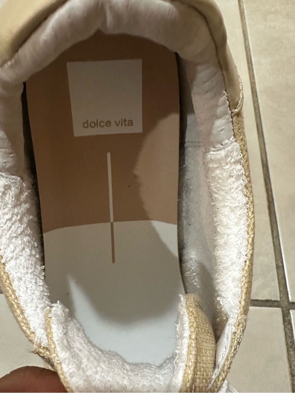 Dolce Vita Tan Canvas Sneakers with White Laces - Picture 5 of 7